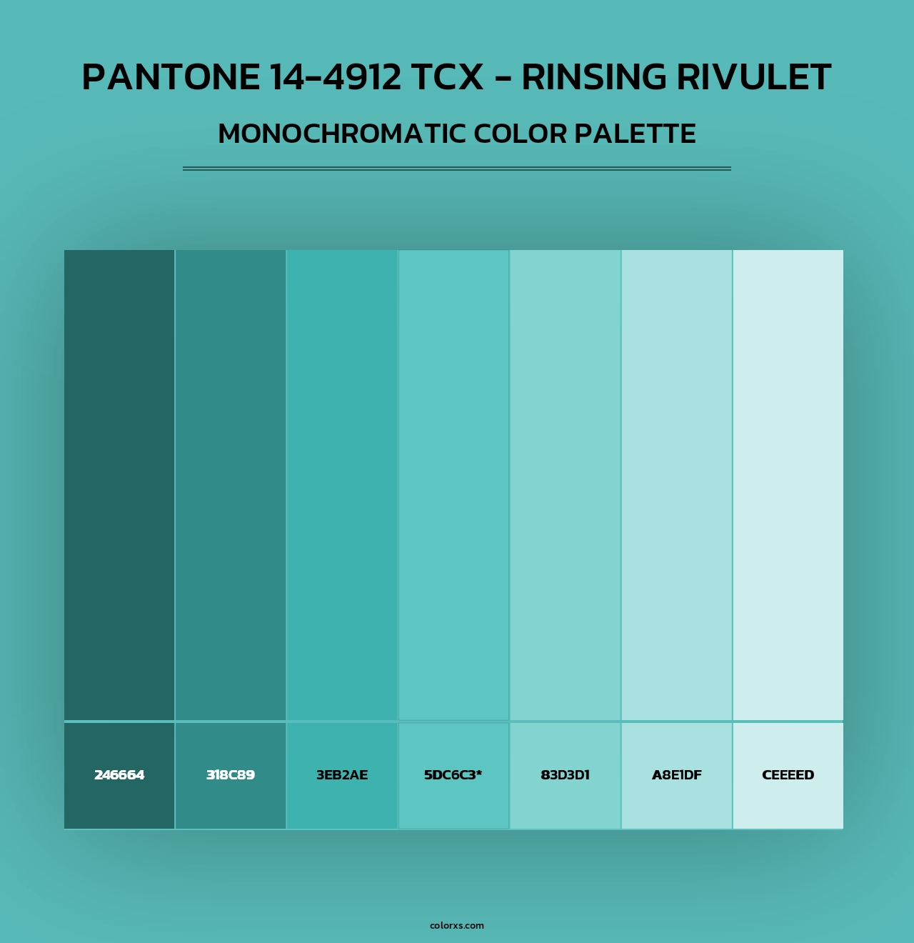 Pantone 14-4912 TCX - Rinsing Rivulet - Monochromatic Color Palette