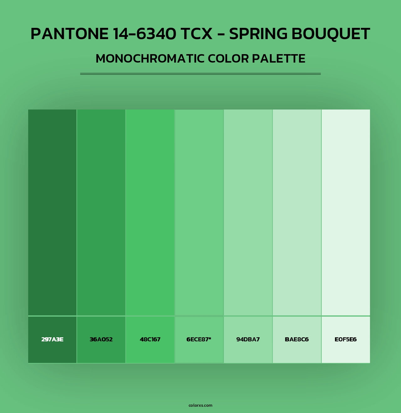 PANTONE 14-6340 TCX - Spring Bouquet - Monochromatic Color Palette