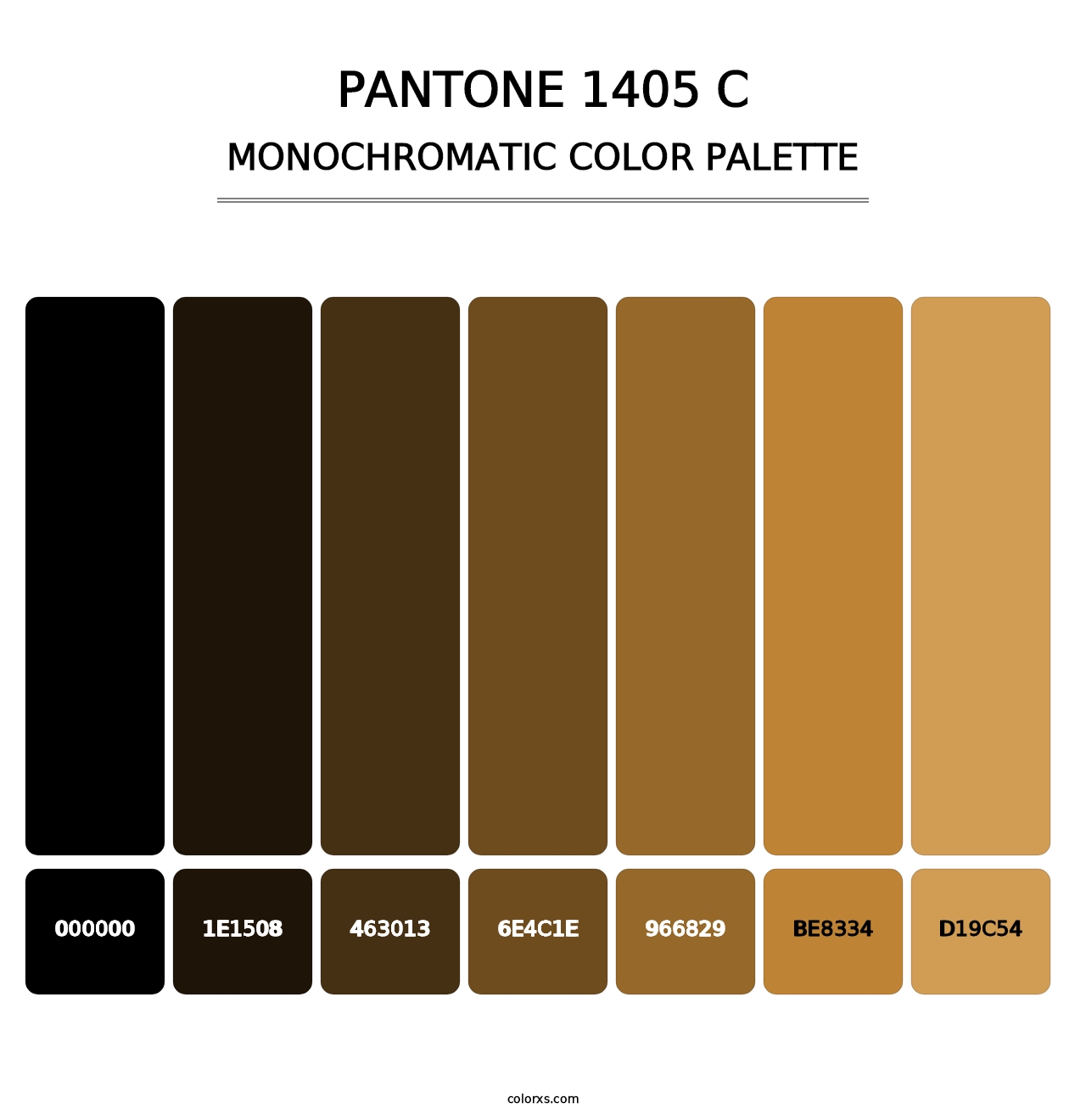 PANTONE 1405 C - Monochromatic Color Palette