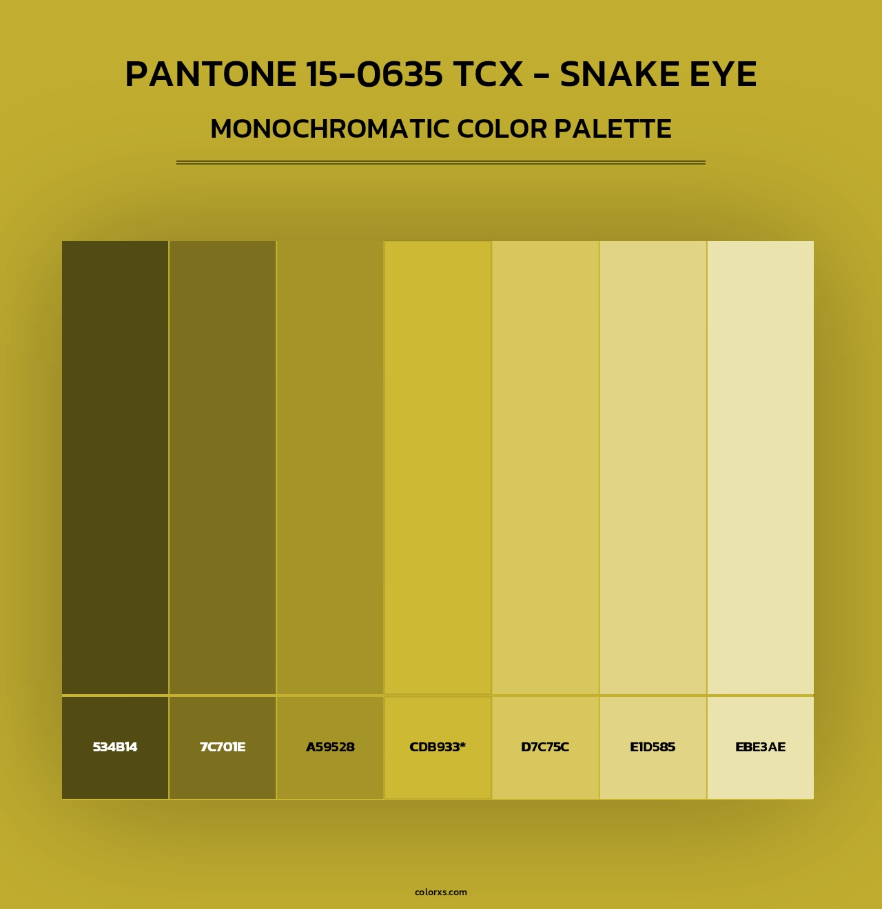 PANTONE 15-0635 TCX - Snake Eye - Monochromatic Color Palette
