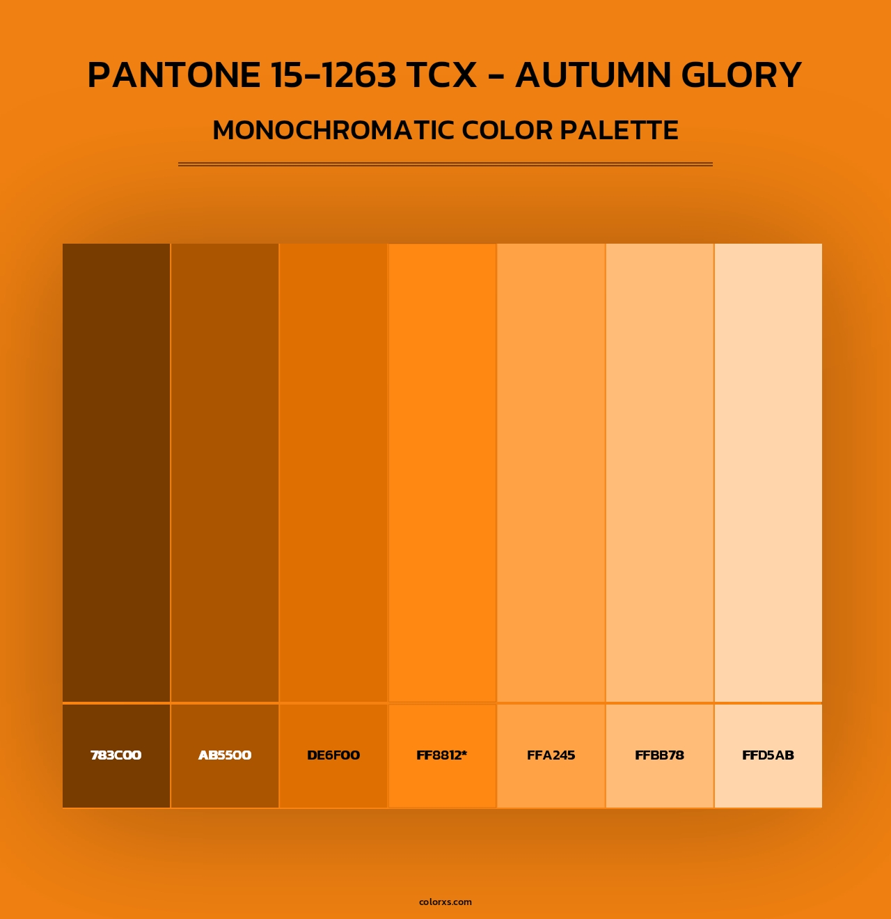 PANTONE 15-1263 TCX - Autumn Glory - Monochromatic Color Palette