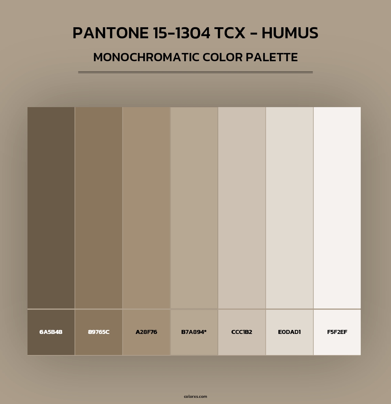 PANTONE 15-1304 TCX - Humus - Monochromatic Color Palette