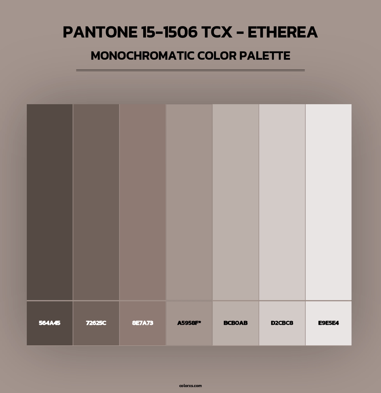 PANTONE 15-1506 TCX - Etherea - Monochromatic Color Palette