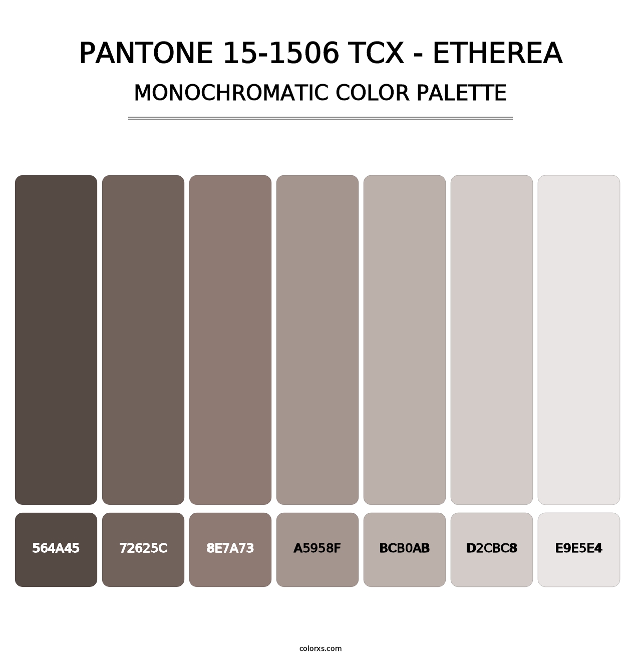 PANTONE 15-1506 TCX - Etherea - Monochromatic Color Palette