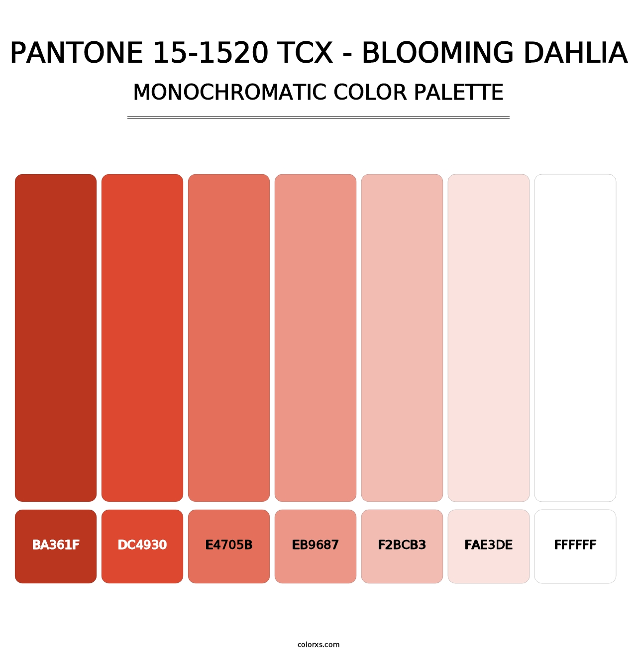 PANTONE 15-1520 TCX - Blooming Dahlia - Monochromatic Color Palette