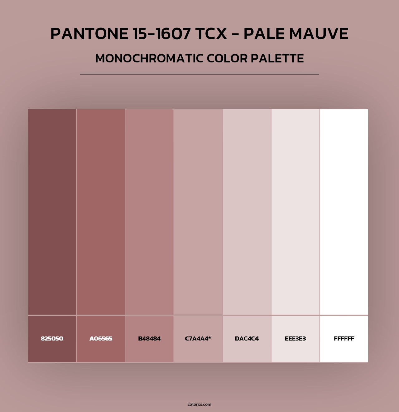 PANTONE 15-1607 TCX - Pale Mauve - Monochromatic Color Palette