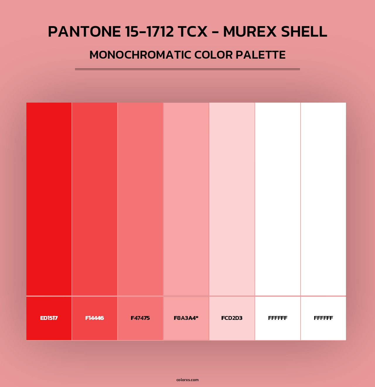 PANTONE 15-1712 TCX - Murex Shell - Monochromatic Color Palette