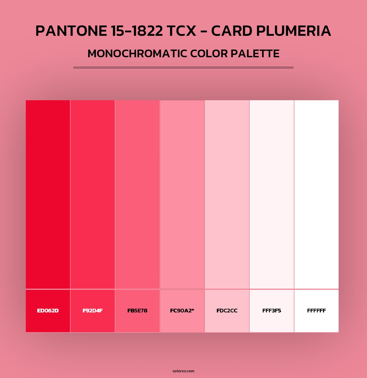 Pantone 15-1822 TCX - Card Plumeria - Monochromatic Color Palette
