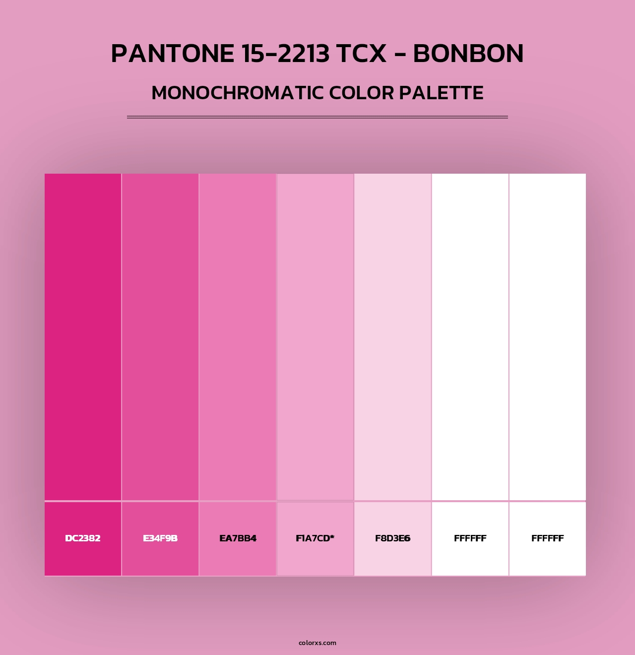 PANTONE 15-2213 TCX - Bonbon - Monochromatic Color Palette