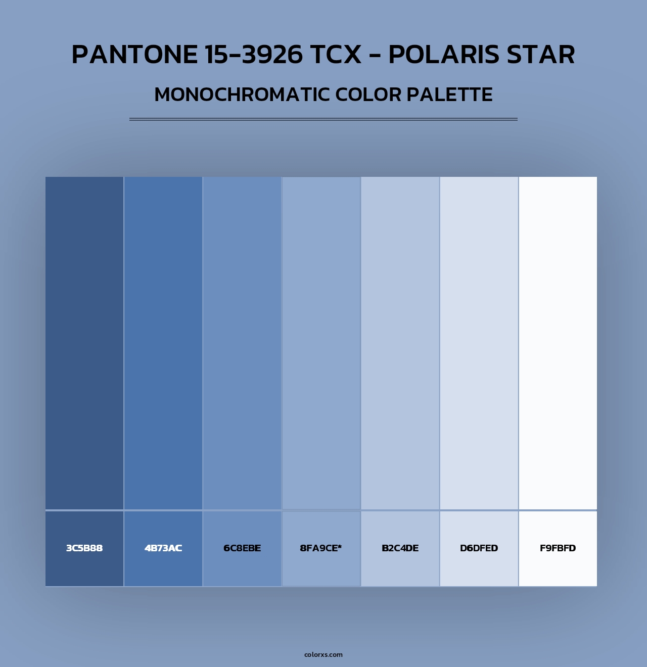 PANTONE 15-3926 TCX - Polaris Star - Monochromatic Color Palette