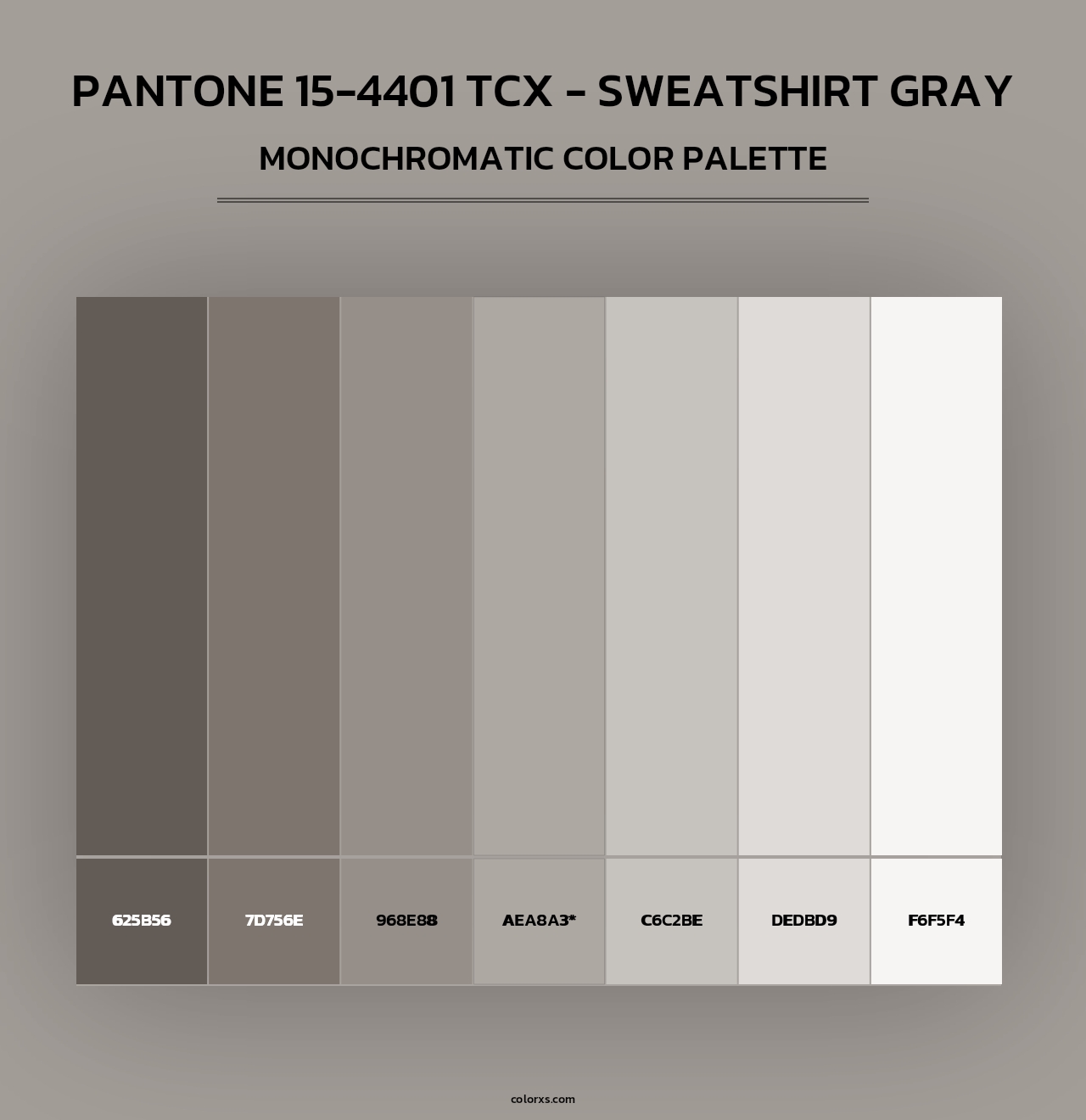 PANTONE 15-4401 TCX - Sweatshirt Gray - Monochromatic Color Palette