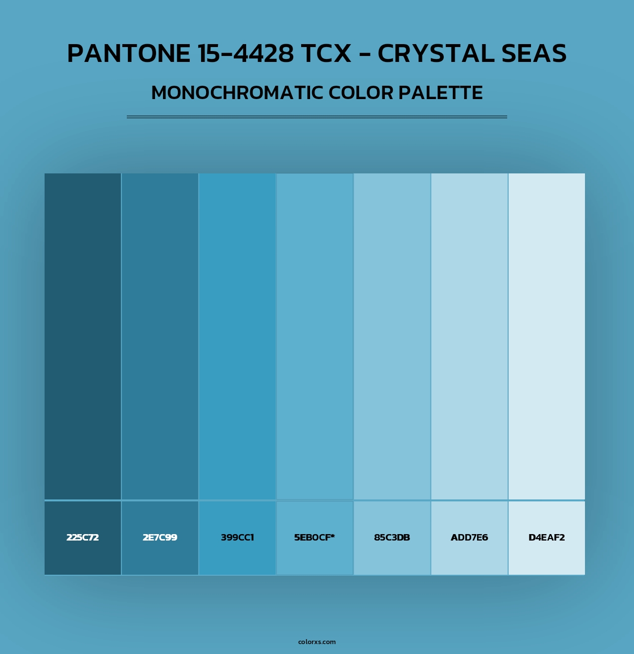 PANTONE 15-4428 TCX - Crystal Seas - Monochromatic Color Palette