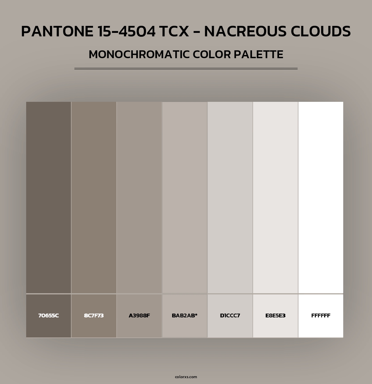 PANTONE 15-4504 TCX - Nacreous Clouds - Monochromatic Color Palette