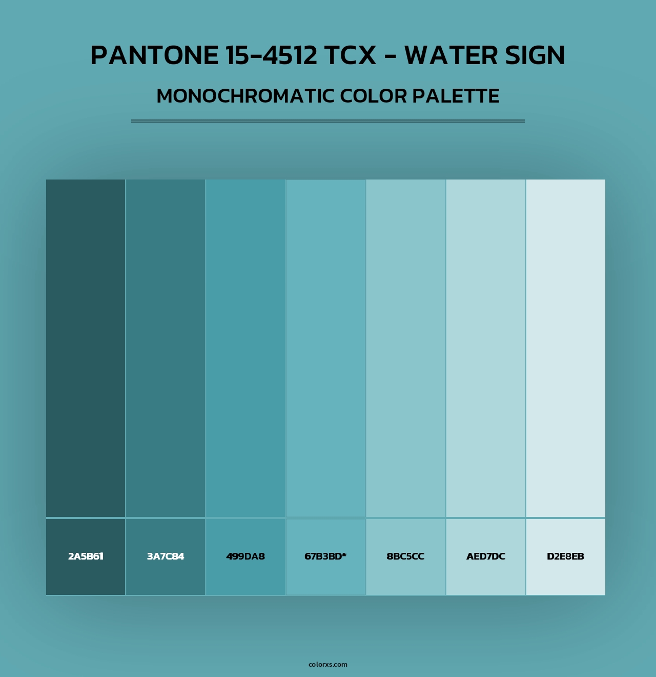 PANTONE 15-4512 TCX - Water Sign - Monochromatic Color Palette
