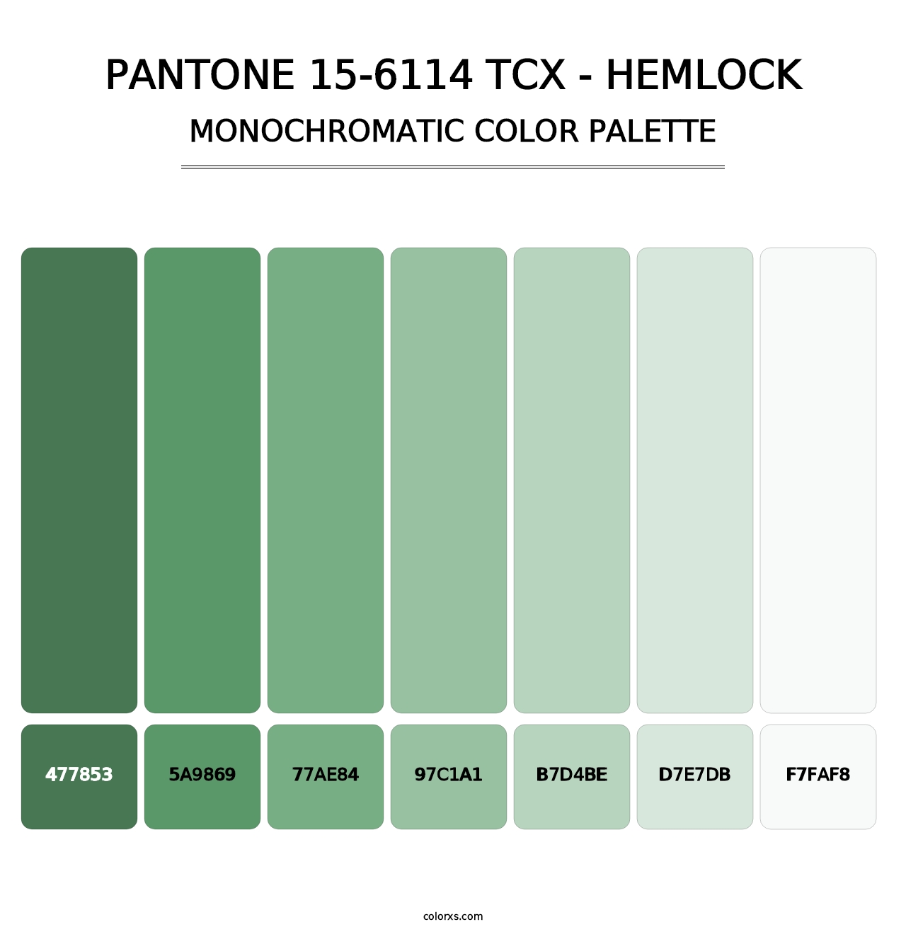 PANTONE 15-6114 TCX - Hemlock - Monochromatic Color Palette