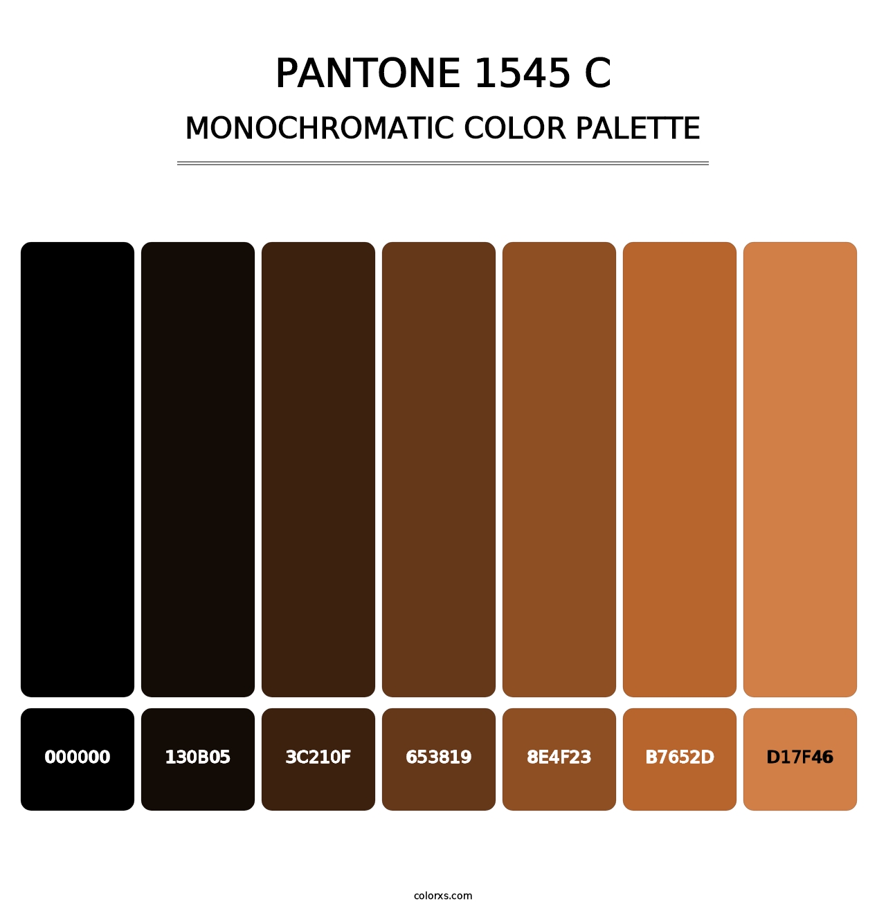 PANTONE 1545 C - Monochromatic Color Palette