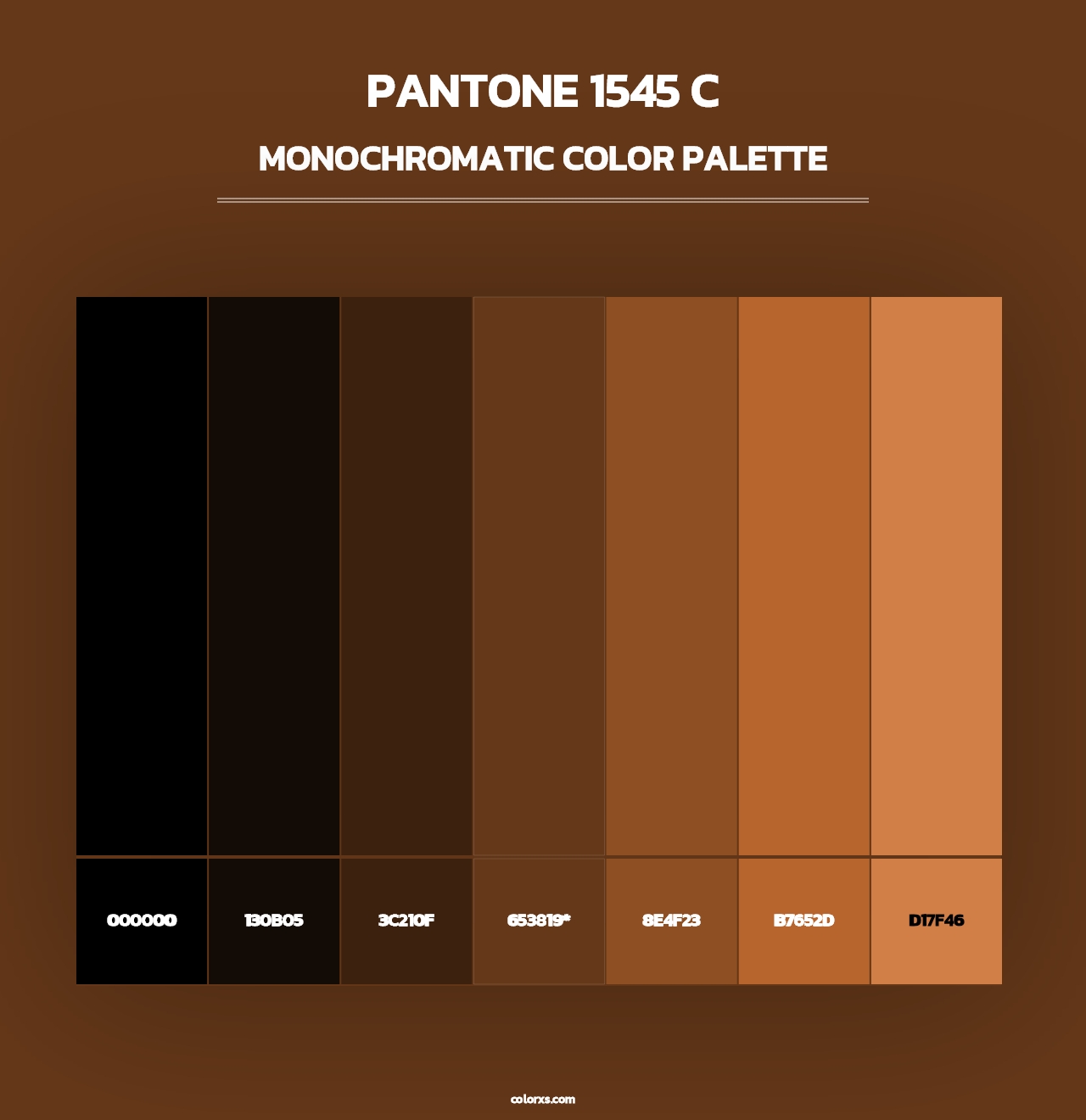 PANTONE 1545 C - Monochromatic Color Palette