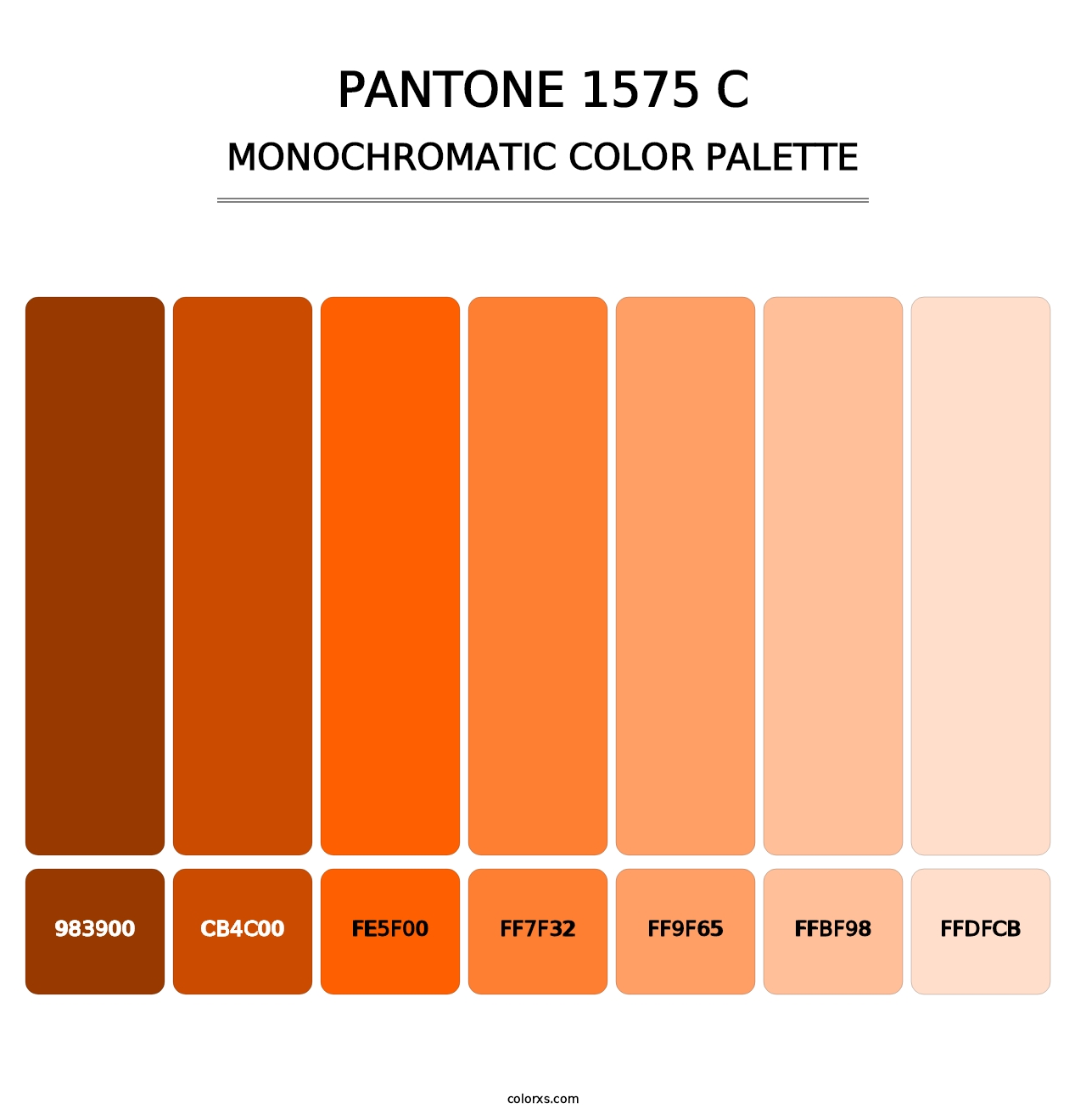 PANTONE 1575 C - Monochromatic Color Palette