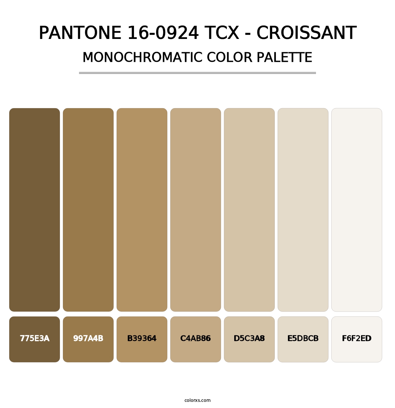 PANTONE 16-0924 TCX - Croissant - Monochromatic Color Palette