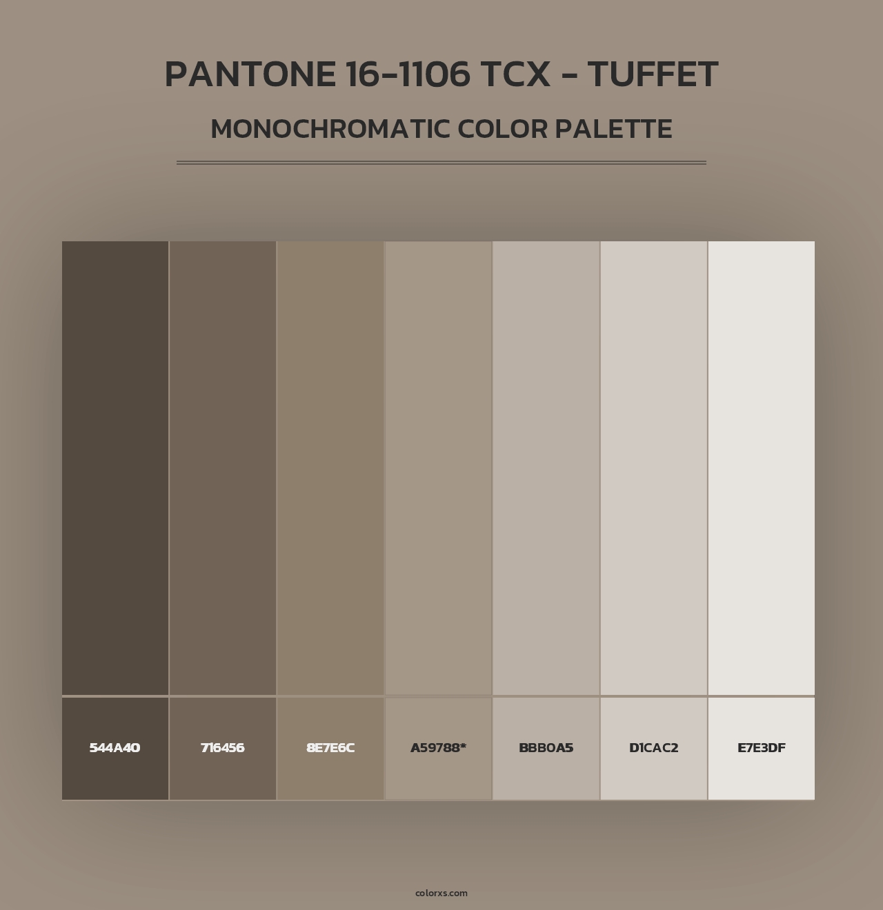 PANTONE 16-1106 TCX - Tuffet - Monochromatic Color Palette
