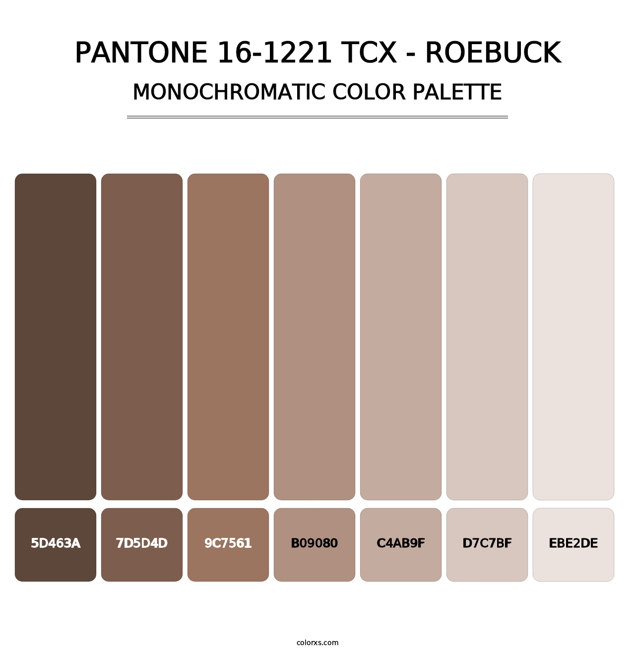 PANTONE 16-1221 TCX - Roebuck - Monochromatic Color Palette