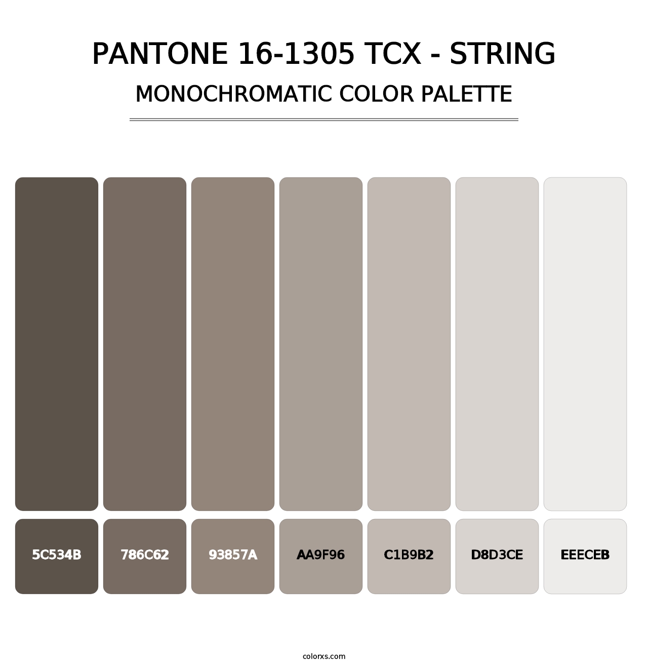PANTONE 16-1305 TCX - String - Monochromatic Color Palette