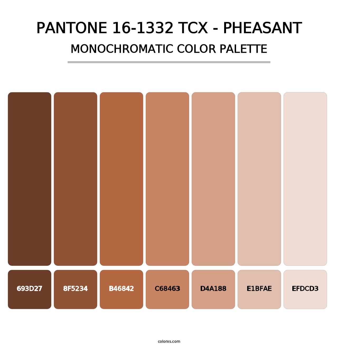 PANTONE 16-1332 TCX - Pheasant - Monochromatic Color Palette