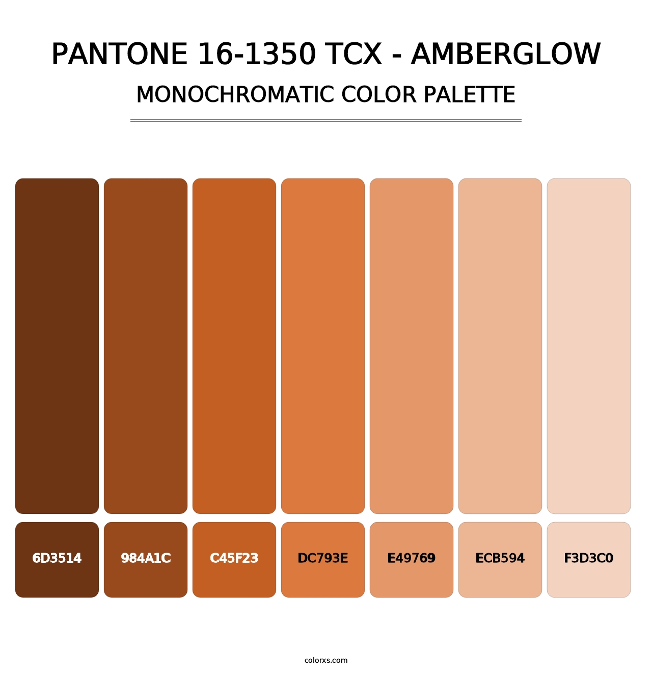 PANTONE 16-1350 TCX - Amberglow - Monochromatic Color Palette