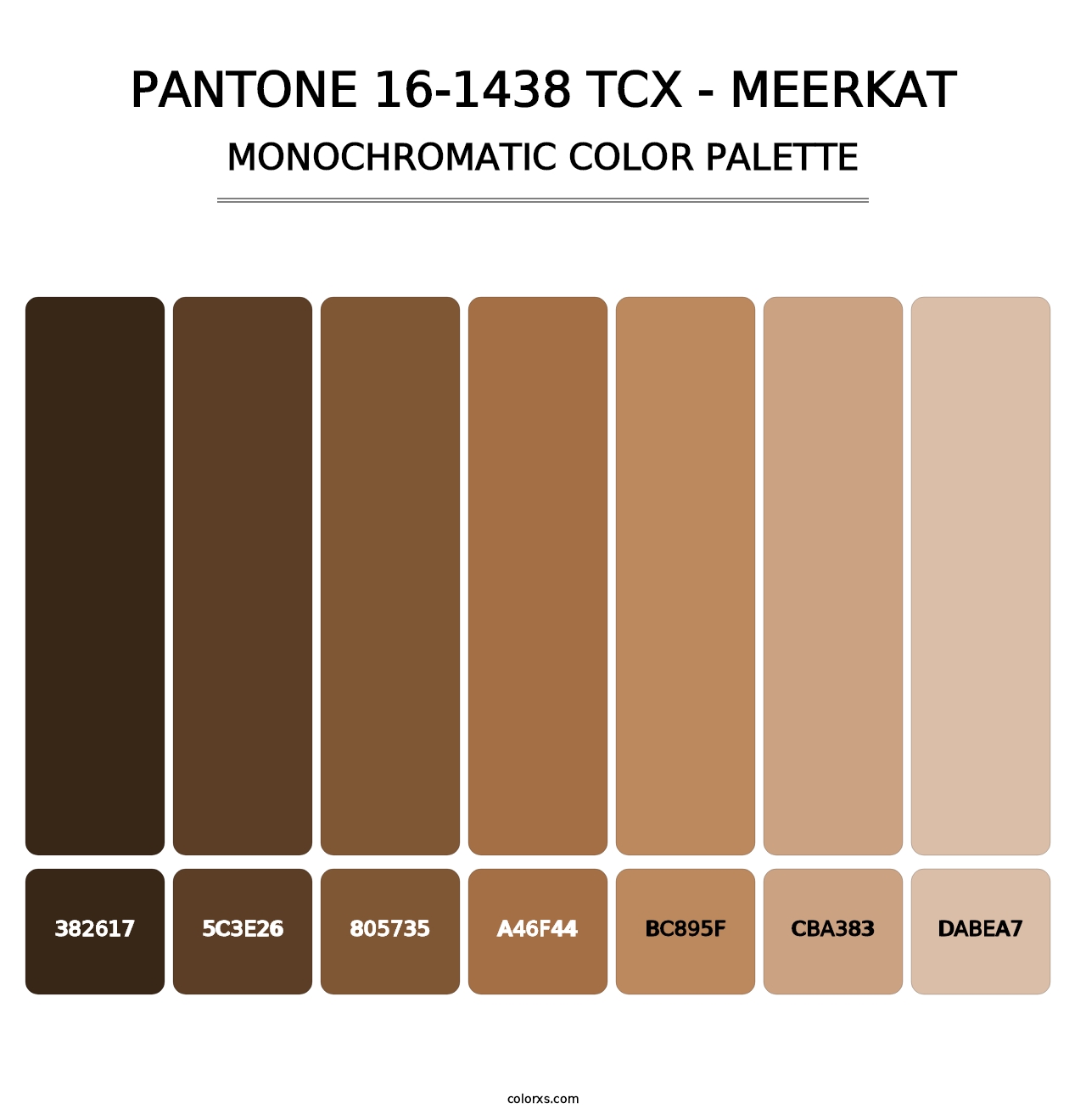 PANTONE 16-1438 TCX - Meerkat - Monochromatic Color Palette
