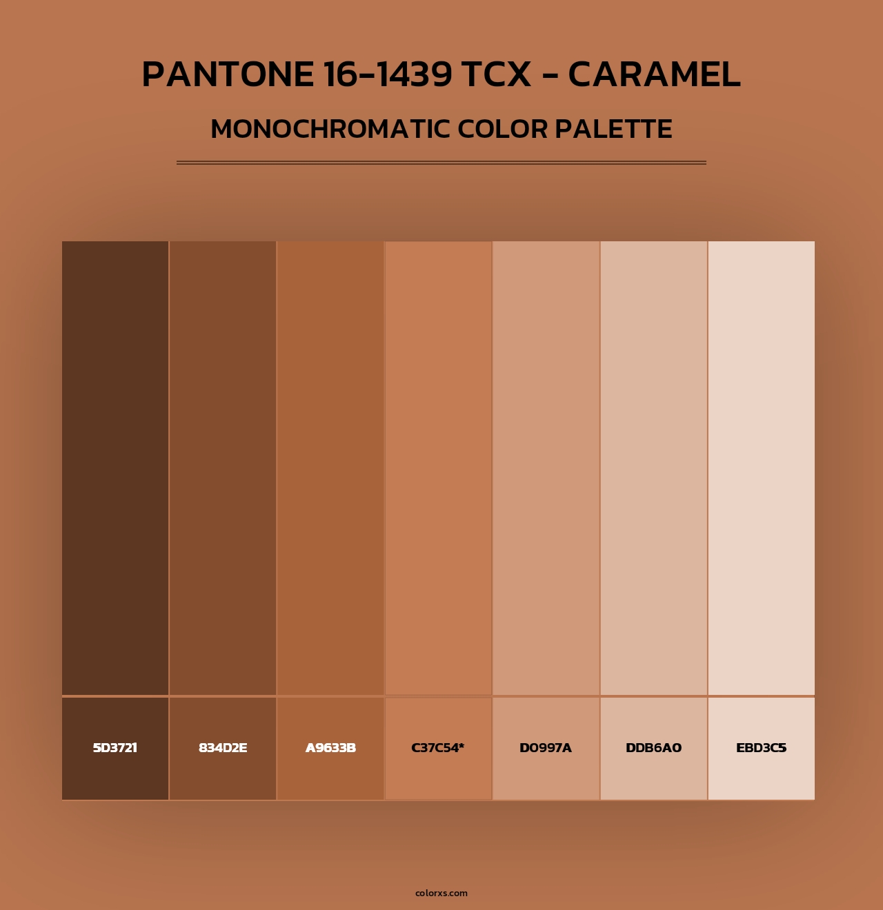 PANTONE 16-1439 TCX - Caramel - Monochromatic Color Palette