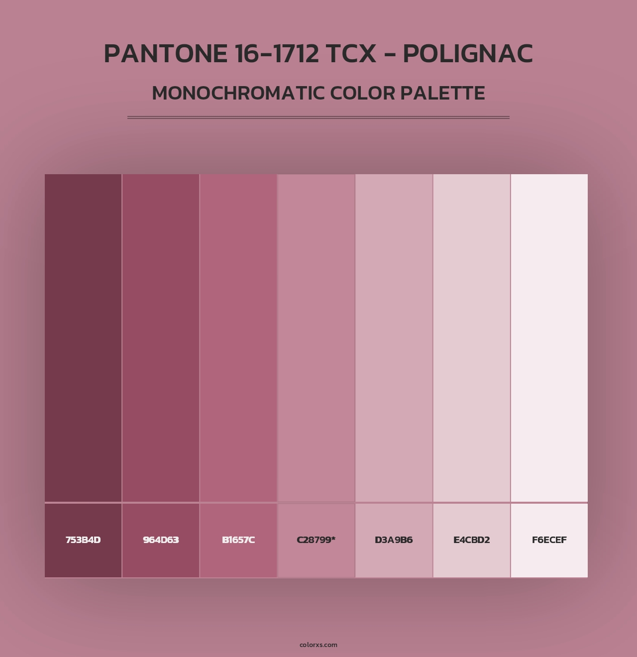 PANTONE 16-1712 TCX - Polignac - Monochromatic Color Palette
