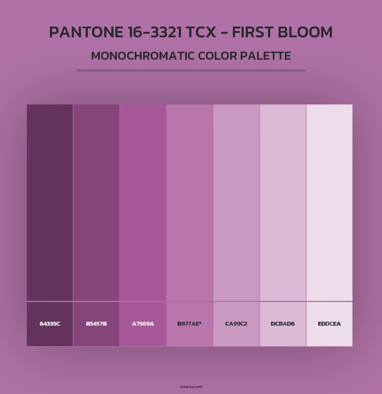 PANTONE 16-3321 TCX - First Bloom - Monochromatic Color Palette