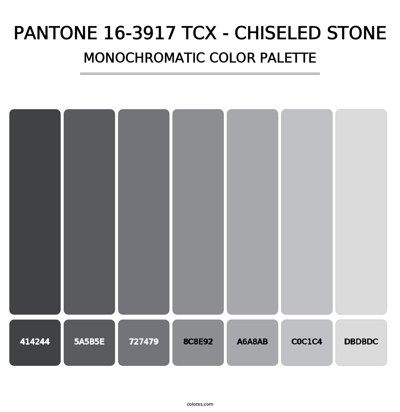 PANTONE 16-3917 TCX - Chiseled Stone - Monochromatic Color Palette