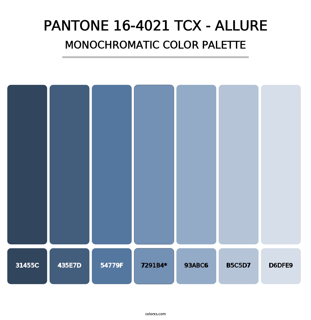 PANTONE 16-4021 TCX - Allure - Monochromatic Color Palette