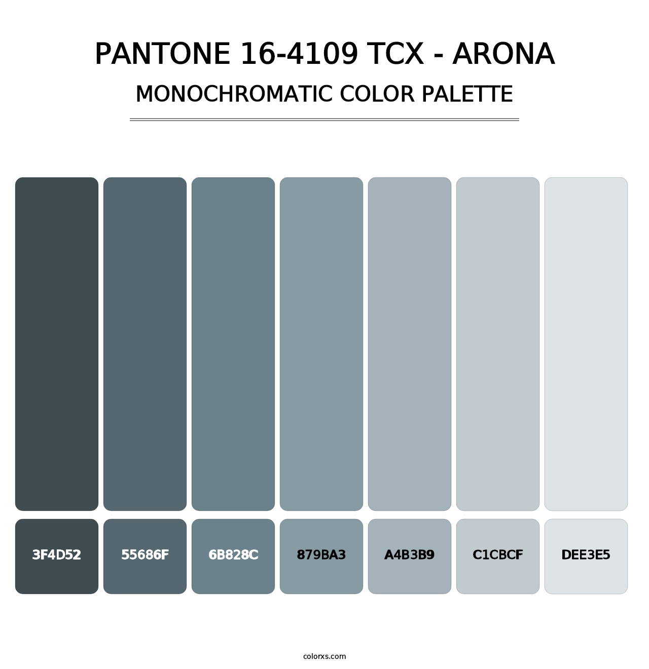 PANTONE 16-4109 TCX - Arona - Monochromatic Color Palette
