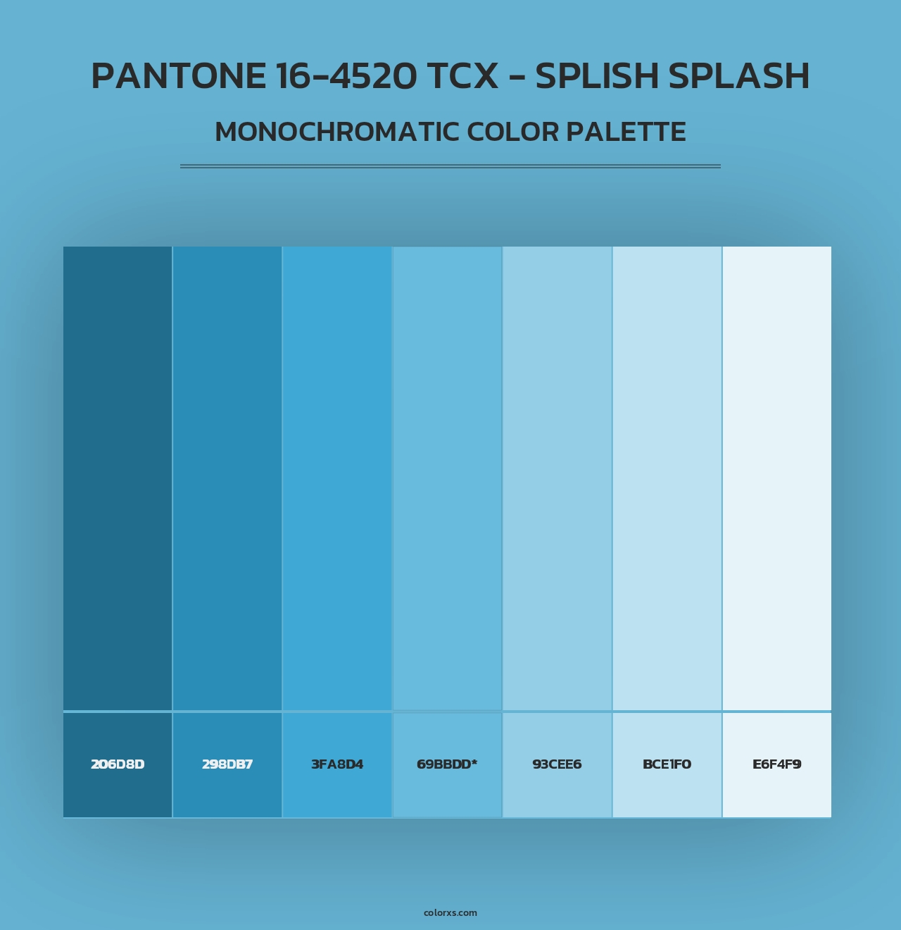 PANTONE 16-4520 TCX - Splish Splash - Monochromatic Color Palette