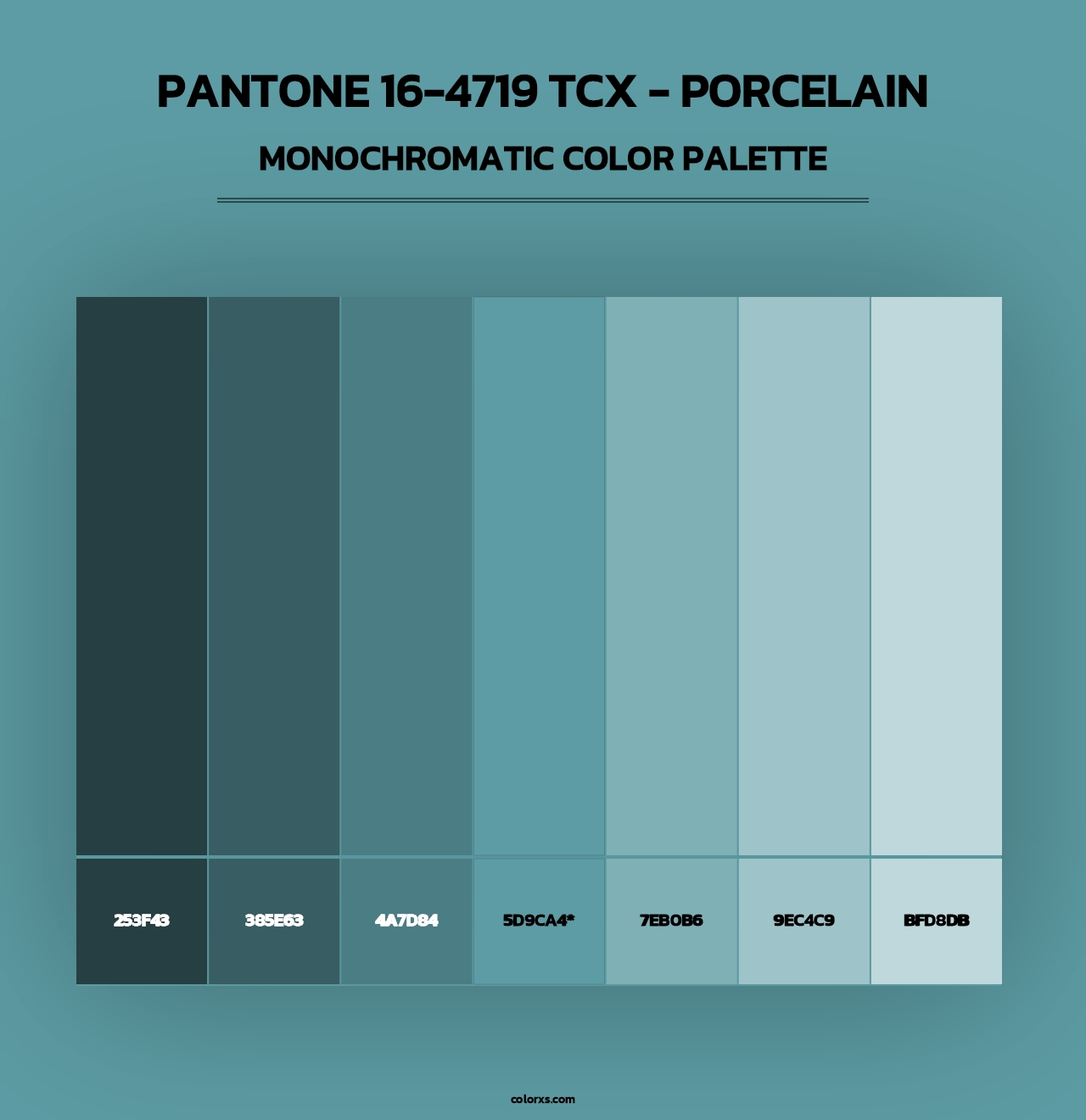 PANTONE 16-4719 TCX - Porcelain - Monochromatic Color Palette
