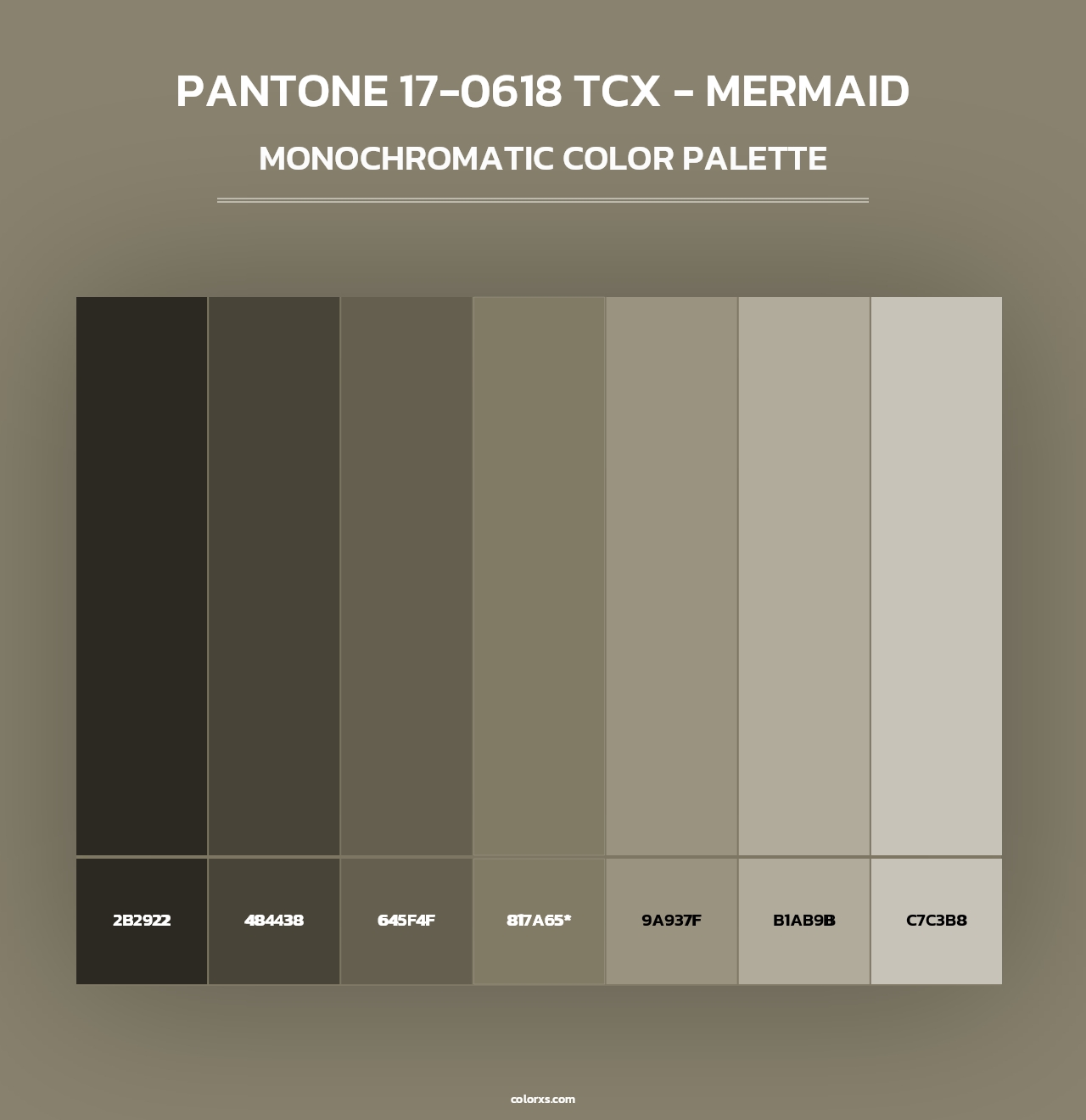 PANTONE 17-0618 TCX - Mermaid - Monochromatic Color Palette