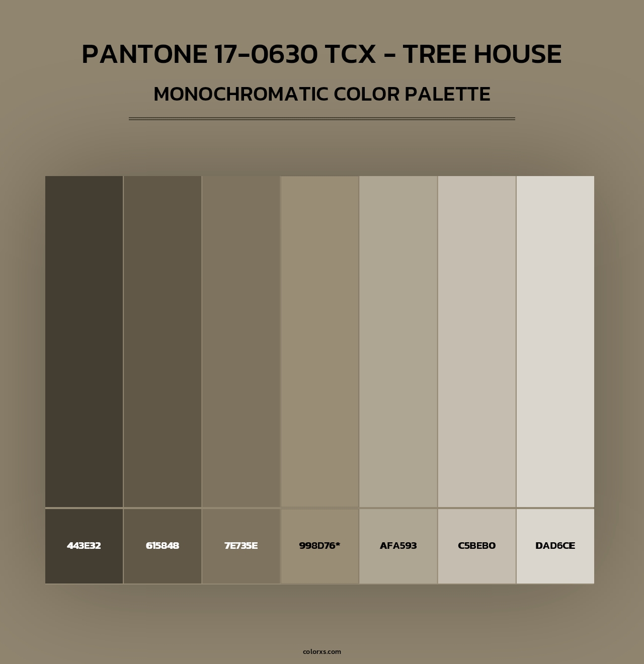 PANTONE 17-0630 TCX - Tree House - Monochromatic Color Palette