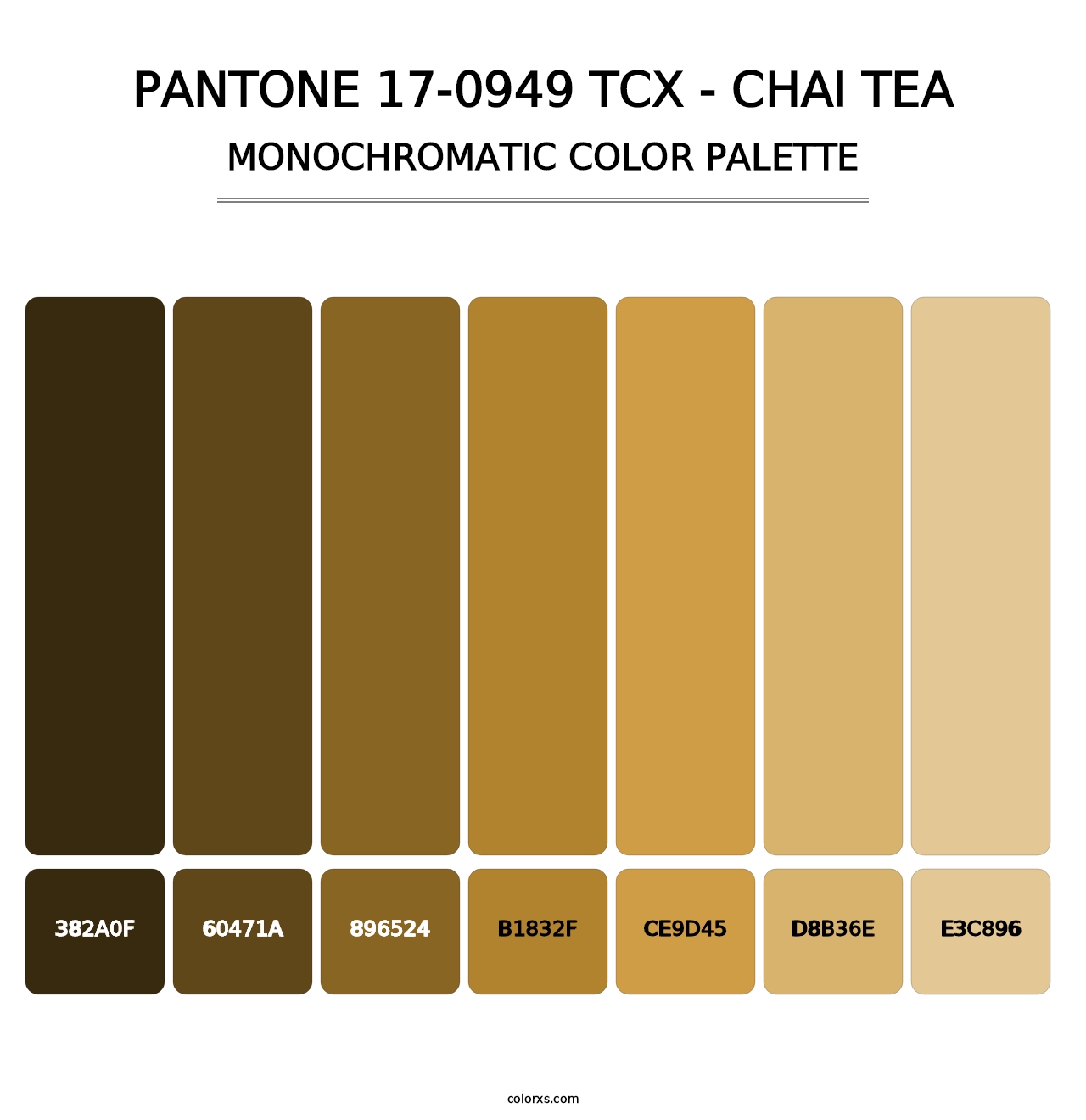 PANTONE 17-0949 TCX - Chai Tea - Monochromatic Color Palette