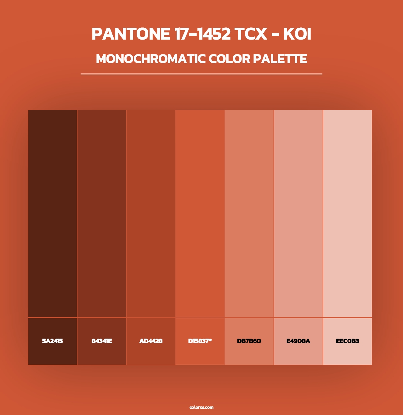 PANTONE 17-1452 TCX - Koi - Monochromatic Color Palette