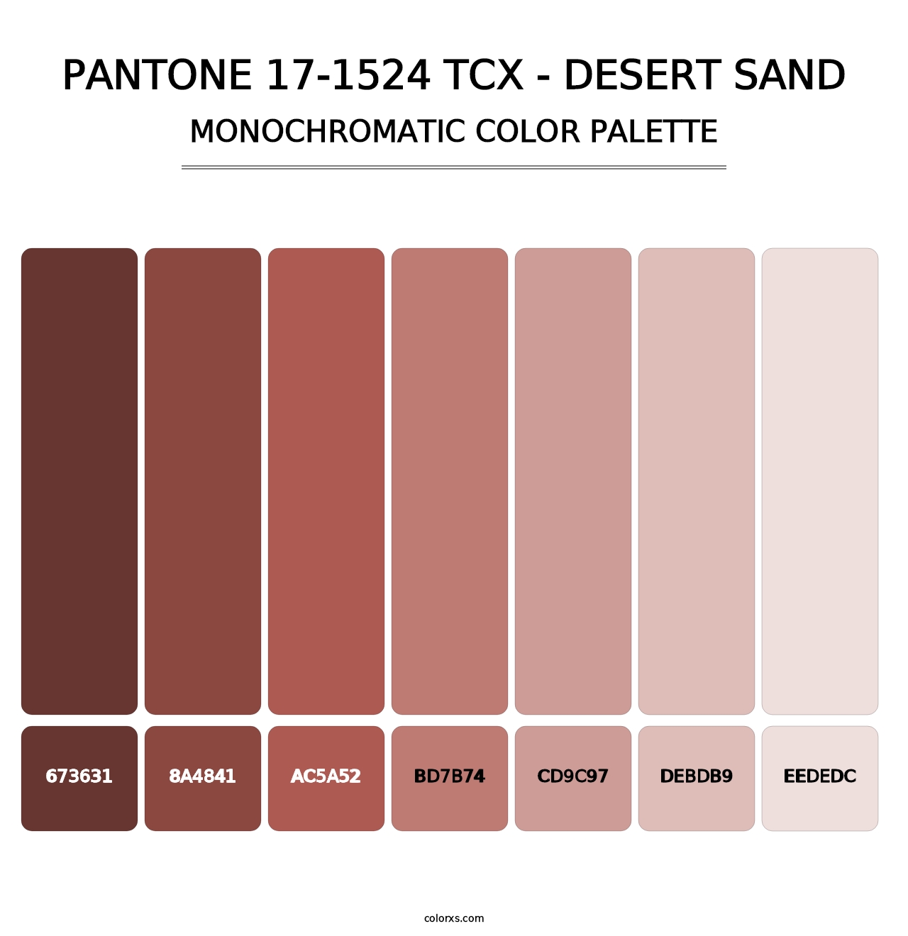 PANTONE 17-1524 TCX - Desert Sand - Monochromatic Color Palette