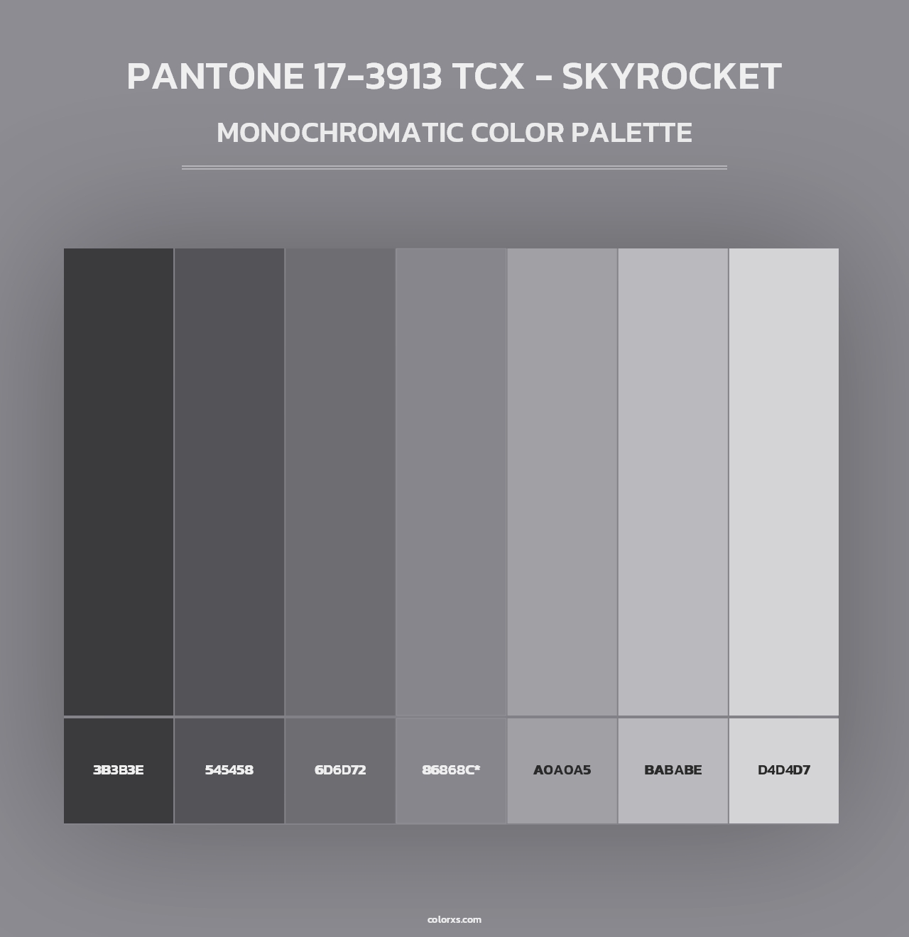 PANTONE 17-3913 TCX - Skyrocket - Monochromatic Color Palette