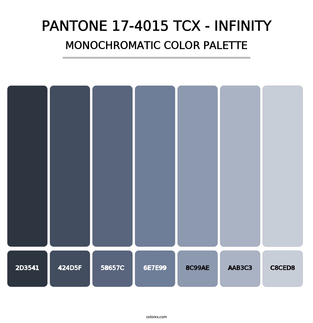PANTONE 17-4015 TCX - Infinity - Monochromatic Color Palette