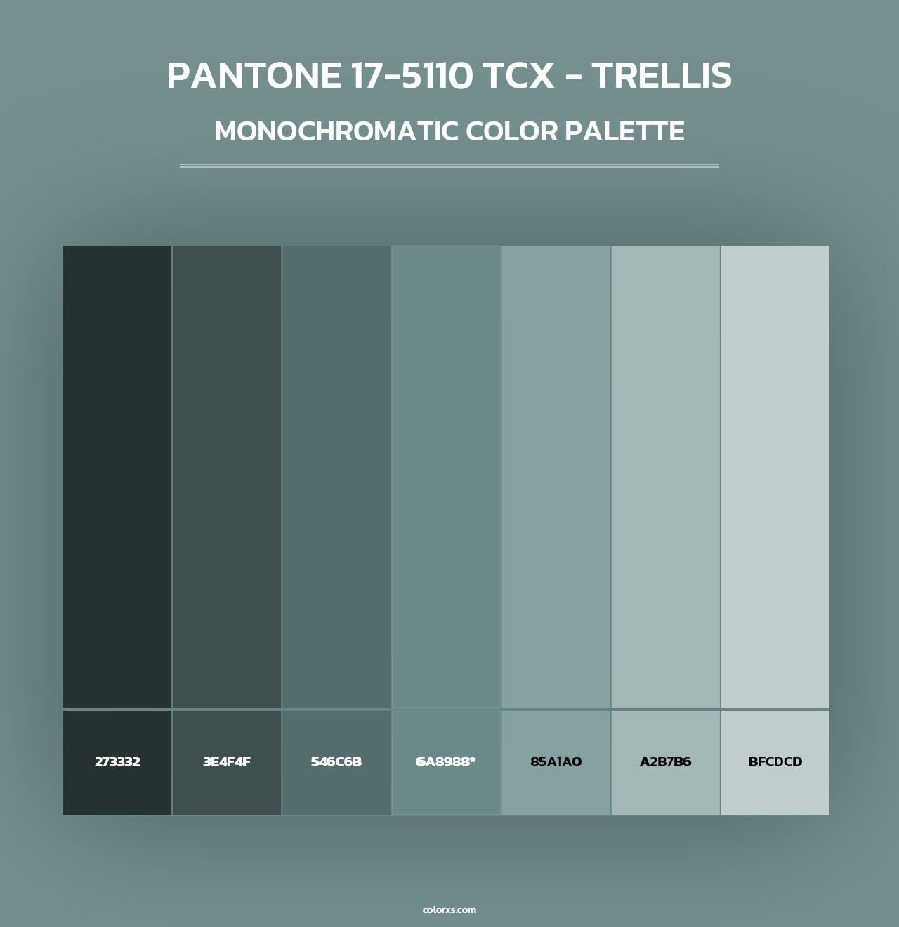 PANTONE 17-5110 TCX - Trellis - Monochromatic Color Palette