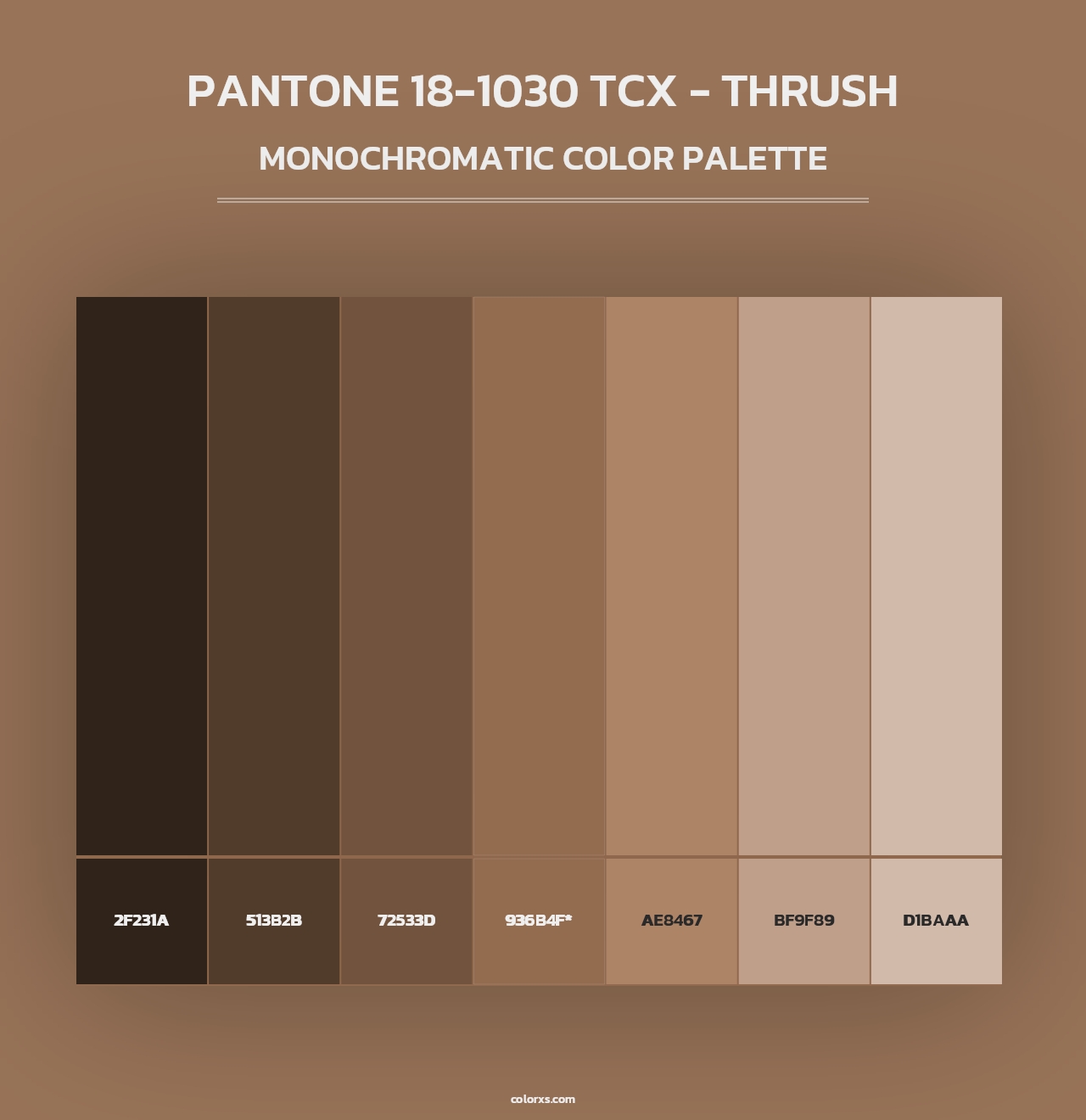 PANTONE 18-1030 TCX - Thrush - Monochromatic Color Palette