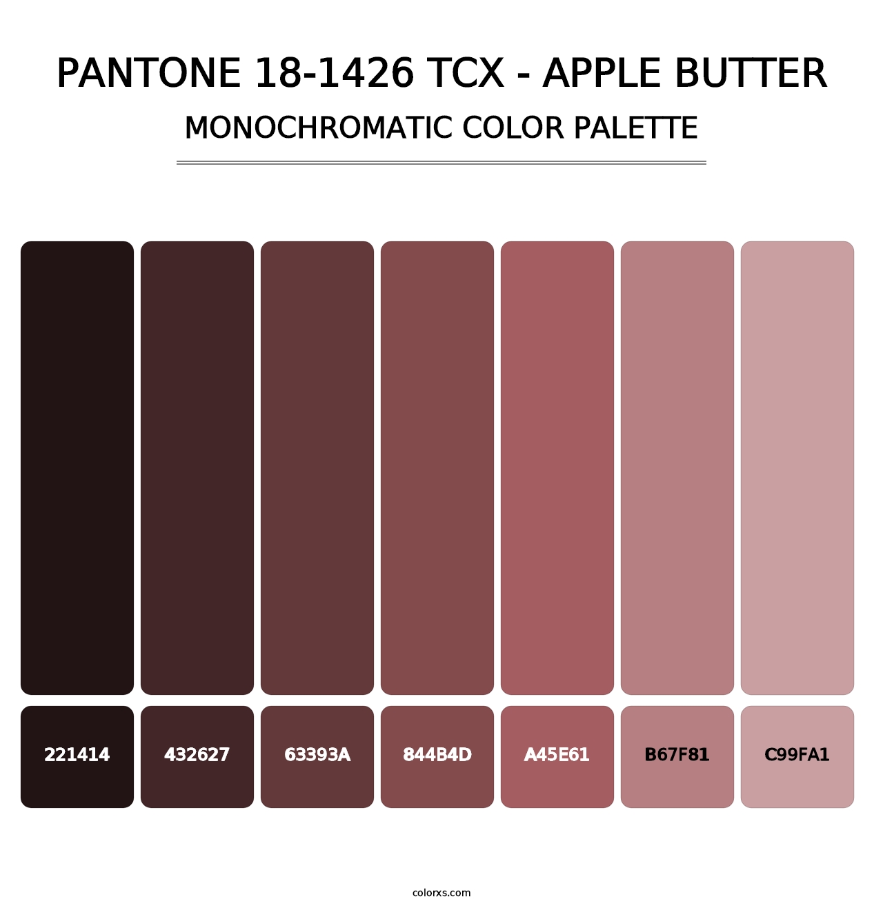PANTONE 18-1426 TCX - Apple Butter - Monochromatic Color Palette