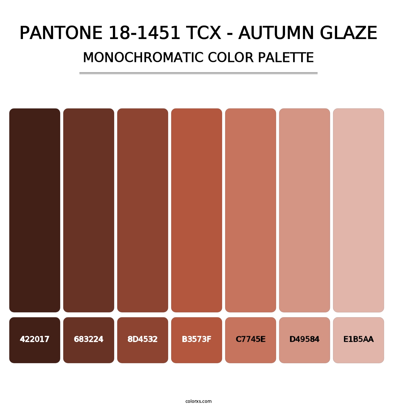 PANTONE 18-1451 TCX - Autumn Glaze - Monochromatic Color Palette