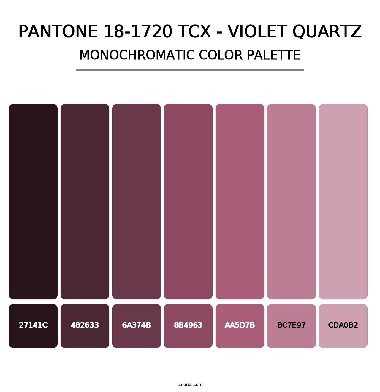 PANTONE 18-1720 TCX - Violet Quartz - Monochromatic Color Palette