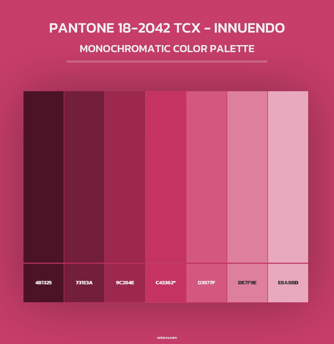 PANTONE 18-2042 TCX - Innuendo - Monochromatic Color Palette